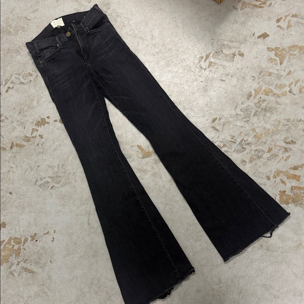 Women's Black Flare Jeans MCGUIRE Denim Size 25 LIKE NEW Dark Wash